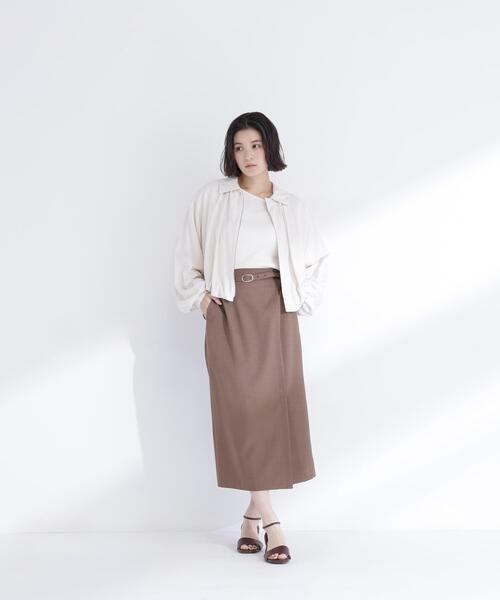 NATURAL BEAUTY BASIC（ナチュラルビューティーベーシック）の「◇ステンカラーバルーンブルゾン（ブルゾン・レディース・ベージュ/ピンク/オフホワイト・FREE）」の5枚目の写真