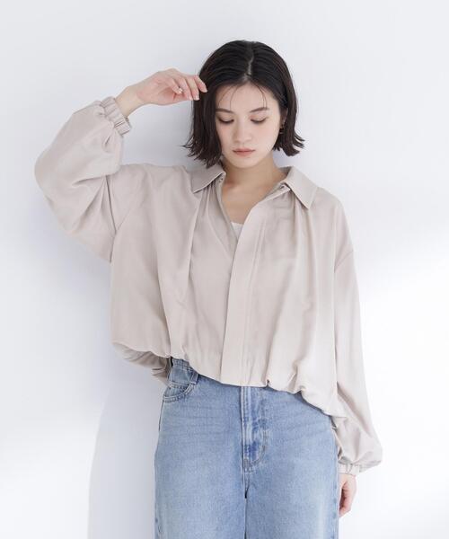 NATURAL BEAUTY BASIC（ナチュラルビューティーベーシック）の「◇ステンカラーバルーンブルゾン（ブルゾン・レディース・ベージュ/ピンク/オフホワイト・FREE）」の18枚目の写真