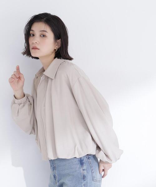 NATURAL BEAUTY BASIC（ナチュラルビューティーベーシック）の「◇ステンカラーバルーンブルゾン（ブルゾン・レディース・ベージュ/ピンク/オフホワイト・FREE）」の21枚目の写真