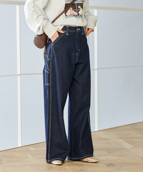 FREAK'S STORE(フリークスストア)の「Lee × FREAK'S STORE/リー 別注 WIDE PAINTER PANTS/別注 ワイド ペインターパンツ(デニムパンツ・レディース・オフホワイト/ブルー/ネイビー・SMALL/MEDIUM)」の13枚目の写真