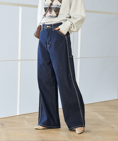 FREAK'S STORE(フリークスストア)の「Lee × FREAK'S STORE/リー 別注 WIDE PAINTER PANTS/別注 ワイド ペインターパンツ(デニムパンツ・レディース・オフホワイト/ブルー/ネイビー・SMALL/MEDIUM)」の14枚目の写真