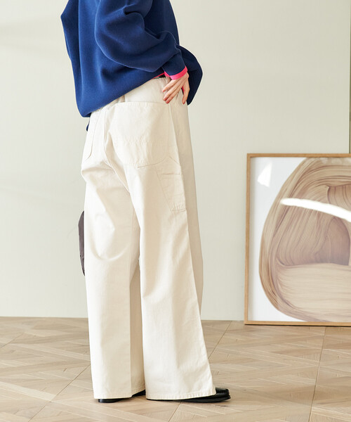FREAK'S STORE(フリークスストア)の「Lee × FREAK'S STORE/リー 別注 WIDE PAINTER PANTS/別注 ワイド ペインターパンツ(デニムパンツ・レディース・オフホワイト/ブルー/ネイビー・SMALL/MEDIUM)」の8枚目の写真