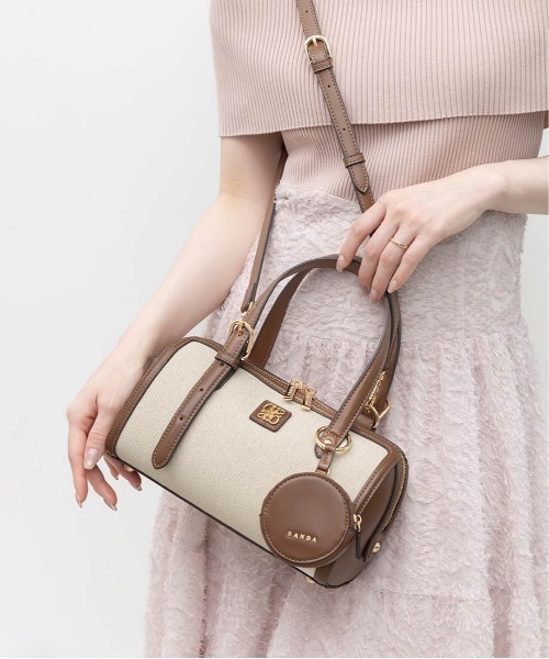 RANDA(ランダ)の「2WAY デザインベルトボストンバッグ(ハンドバッグ・レディース・ブラウン/アイボリー/ブラック・FREE)」の13枚目の写真