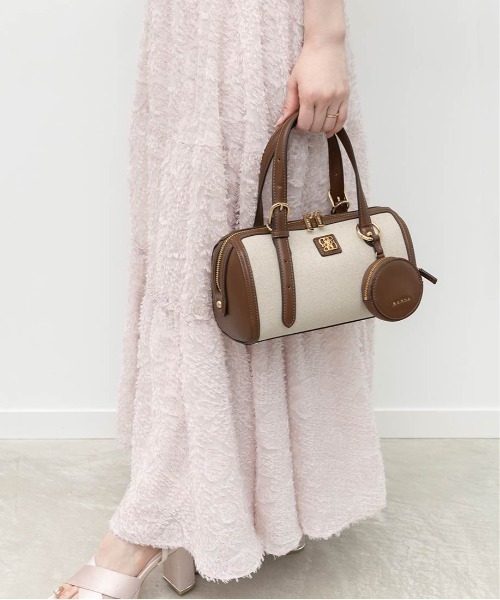 RANDA(ランダ)の「2WAY デザインベルトボストンバッグ(ハンドバッグ・レディース・ブラウン/アイボリー/ブラック・FREE)」の14枚目の写真