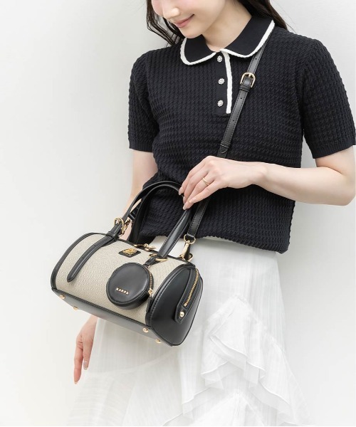 RANDA(ランダ)の「2WAY デザインベルトボストンバッグ(ハンドバッグ・レディース・ブラウン/アイボリー/ブラック・FREE)」の17枚目の写真