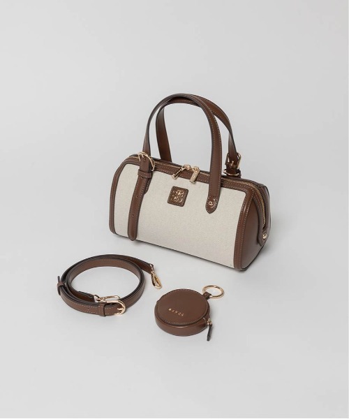 RANDA(ランダ)の「2WAY デザインベルトボストンバッグ(ハンドバッグ・レディース・ブラウン/アイボリー/ブラック・FREE)」の4枚目の写真