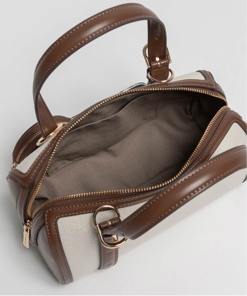 RANDA(ランダ)の「2WAY デザインベルトボストンバッグ(ハンドバッグ・レディース・ブラウン/アイボリー/ブラック・FREE)」の6枚目の写真