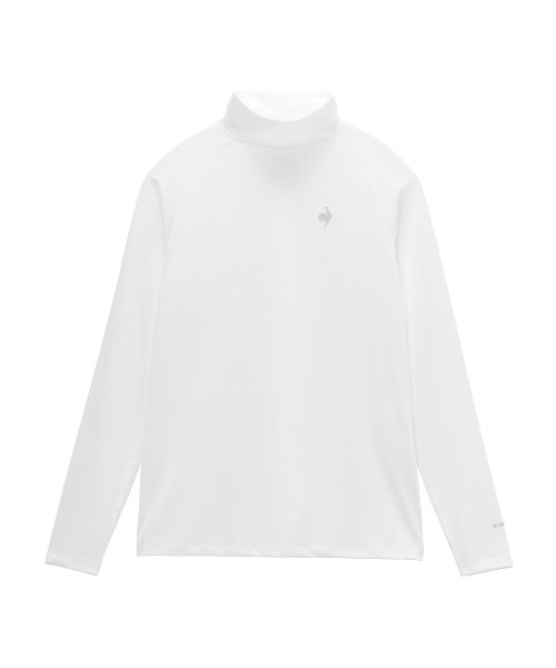le coq sportif GOLF(ルコックスポルティフゴルフ)の「【le coq sportif GOLF】吸汗速乾/ストレッチ/UV CUT(UPF50+)/消臭/遮熱 ハイネックアンダーシャツ ゴルフウェア(Tシャツ/カットソー・レディース・ネイビー/ホワイト/ブラック・M/S/L/XL/3L)」の2枚目の写真