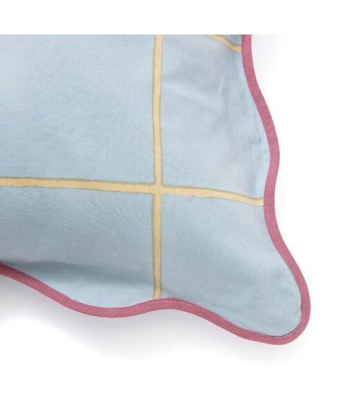 Francfranc(フランフラン)の「ウィンドウペンウェーブ クッションカバー 450×450 ブルー×ベージュ(101)(クッション/クッションカバー・レディース・ブルー・FREE)」の3枚目の写真