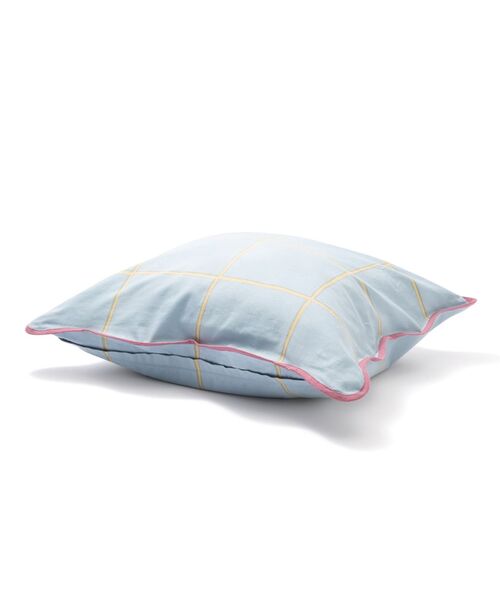 Francfranc(フランフラン)の「ウィンドウペンウェーブ クッションカバー 450×450 ブルー×ベージュ(101)(クッション/クッションカバー・レディース・ブルー・FREE)」の5枚目の写真