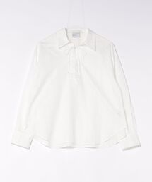 SOFFITTO | オーガニックコットンレースアップストライプブラウス(シャツ/ブラウス)