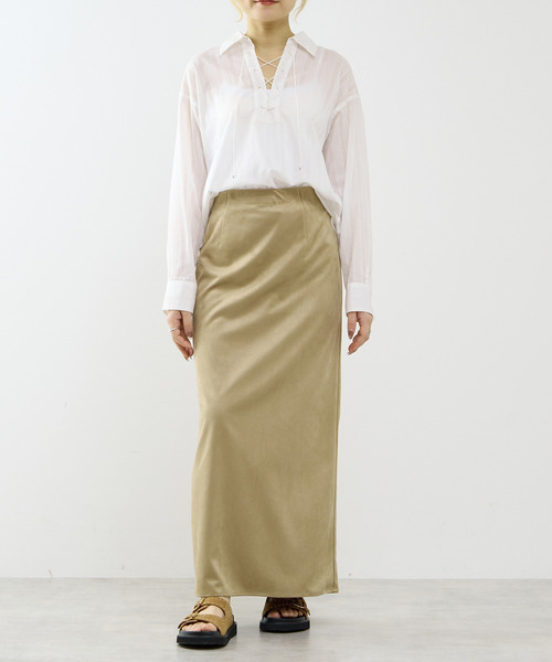 SOFFITTO（ソフィット）の「オーガニックコットンレースアップストライプブラウス（シャツ/ブラウス・レディース・ホワイト/ブラウン・FREE）」の22枚目の写真