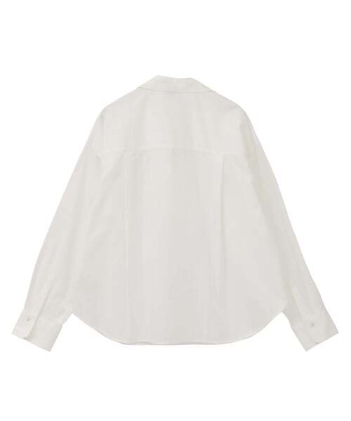 SOFFITTO（ソフィット）の「オーガニックコットンレースアップストライプブラウス（シャツ/ブラウス・レディース・ホワイト/ブラウン・FREE）」の6枚目の写真