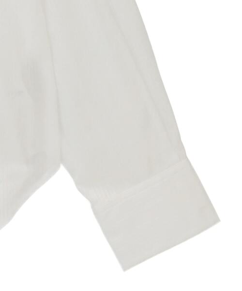 SOFFITTO（ソフィット）の「オーガニックコットンレースアップストライプブラウス（シャツ/ブラウス・レディース・ホワイト/ブラウン・FREE）」の8枚目の写真