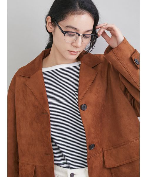 Mila Owen（ミラオーウェン）の「ハーフリムフレームダテメガネ（メガネ・レディース・ブラック/ブラウン・F）」の16枚目の写真