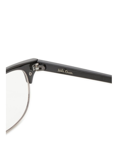 Mila Owen（ミラオーウェン）の「ハーフリムフレームダテメガネ（メガネ・レディース・ブラック/ブラウン・F）」の10枚目の写真