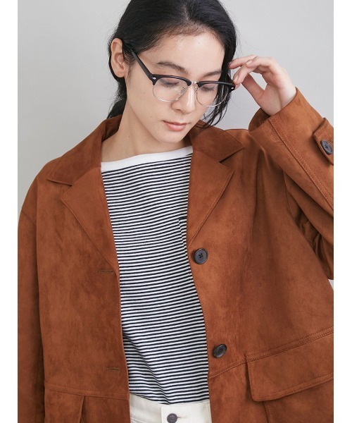 Mila Owen（ミラオーウェン）の「ハーフリムフレームダテメガネ（メガネ・レディース・ブラック/ブラウン・F）」の3枚目の写真