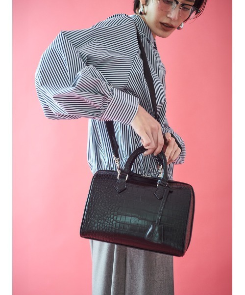 Mila Owen（ミラオーウェン）の「ハーフリムフレームダテメガネ（メガネ・レディース・ブラック/ブラウン・F）」の18枚目の写真