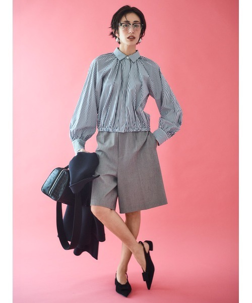 Mila Owen（ミラオーウェン）の「ハーフリムフレームダテメガネ（メガネ・レディース・ブラック/ブラウン・F）」の19枚目の写真