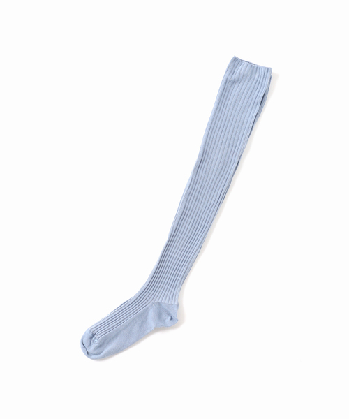 EDIT. FOR LULU(エディットフォールル)の「【BASERANGE/ベースレンジ】PRE OVERKNEE SOCKS(ソックス/靴下・レディース・サックスブルー・FREE)」の3枚目の写真