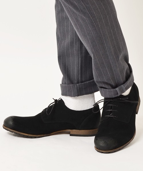 SHIPS JET BLUE（シップスジェットブルー）の「SHIPS JET BLUE(シップス ジェットブルー):  スエード レザー プレーントゥ■ （その他シューズ・メンズ・ブラック/ブラウン・41/40/43/42）」の4枚目の写真