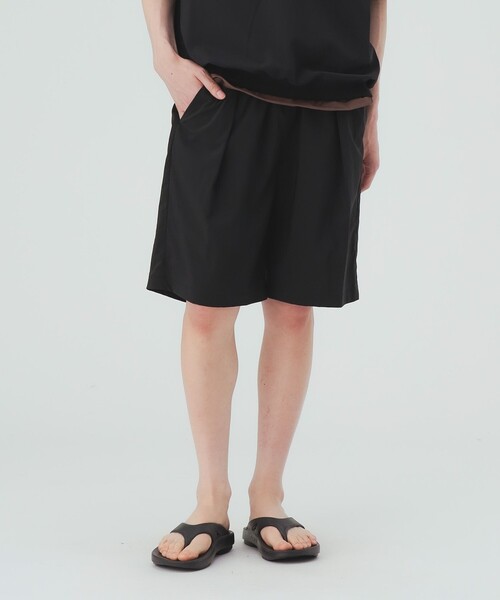 BEAMS HEART(ビームスハート)の「【7/24再値下げ】ワッシャーナイロン ワイド ショートパンツ(その他パンツ・メンズ・ブラック/チャコールグレー・LARGE/MEDIUM/SMALL)」の2枚目の写真