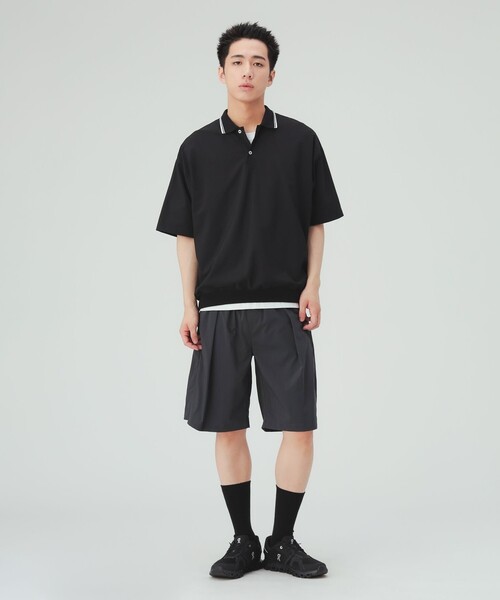 BEAMS HEART(ビームスハート)の「【7/24再値下げ】ワッシャーナイロン ワイド ショートパンツ(その他パンツ・メンズ・ブラック/チャコールグレー・LARGE/MEDIUM/SMALL)」の3枚目の写真