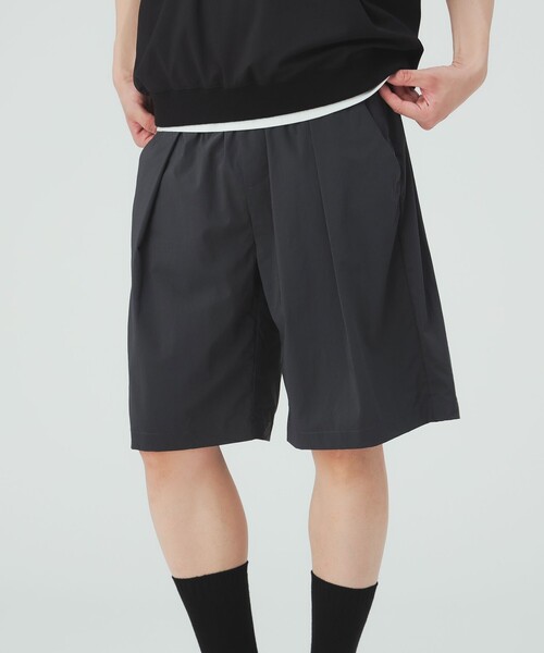 BEAMS HEART(ビームスハート)の「【7/24再値下げ】ワッシャーナイロン ワイド ショートパンツ(その他パンツ・メンズ・ブラック/チャコールグレー・LARGE/MEDIUM/SMALL)」の1枚目の写真