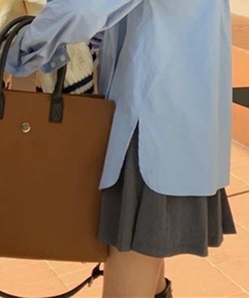 Flugge(フラッジー)の「ビッグカラージップシャツ(シャツ/ブラウス・レディース・ブルー・MEDIUM/LARGE)」の4枚目の写真