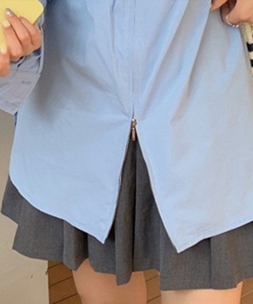 Flugge(フラッジー)の「ビッグカラージップシャツ(シャツ/ブラウス・レディース・ブルー・MEDIUM/LARGE)」の5枚目の写真