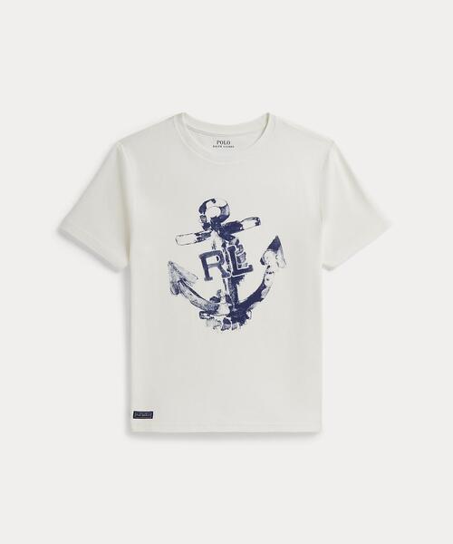 アンカープリント コットン ジャージー Tシャツ