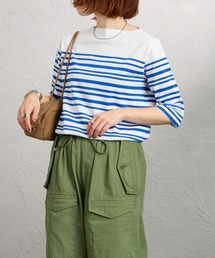 ORCIVAL | [ORCIVAL/オーシバル] ボートネック 5分袖ボーダーカットソー(Tシャツ/カットソー)