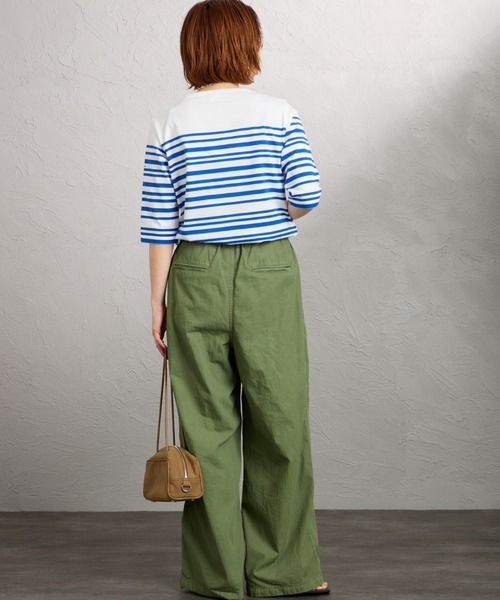 ORCIVAL（オーシバル）の「[ORCIVAL/オーシバル] ボートネック 5分袖ボーダーカットソー（Tシャツ/カットソー・レディース・ブルー・2）」の6枚目の写真