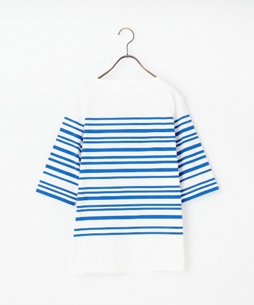 ORCIVAL（オーシバル）の「[ORCIVAL/オーシバル] ボートネック 5分袖ボーダーカットソー（Tシャツ/カットソー・レディース・ブルー・2）」の14枚目の写真