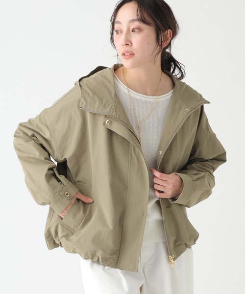 Elura(エルーラ)の「フーデットショートブルゾン/661903(ブルゾン・レディース・ブラック/ベージュ/カーキ・FREE)」の3枚目の写真