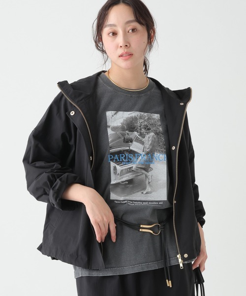 Elura(エルーラ)の「フーデットショートブルゾン/661903(ブルゾン・レディース・ブラック/ベージュ/カーキ・FREE)」の2枚目の写真