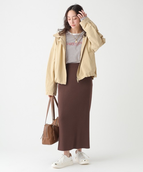 Elura(エルーラ)の「フーデットショートブルゾン/661903(ブルゾン・レディース・ブラック/ベージュ/カーキ・FREE)」の8枚目の写真