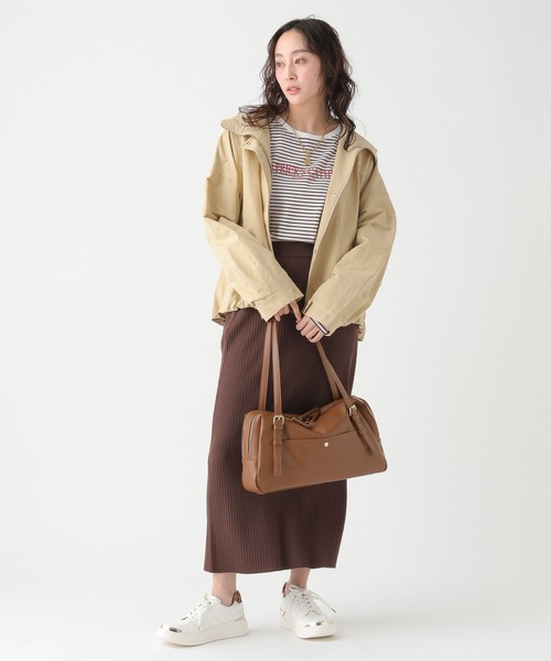 Elura(エルーラ)の「フーデットショートブルゾン/661903(ブルゾン・レディース・ブラック/ベージュ/カーキ・FREE)」の9枚目の写真