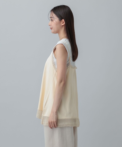 GLOBAL WORK（グローバルワーク）の「MATINEE LINE/アシメニットキャミチュニック/640374（ニット/セーター・レディース・ブラック/ライトベージュ・MEDIUM/LARGE）」の15枚目の写真