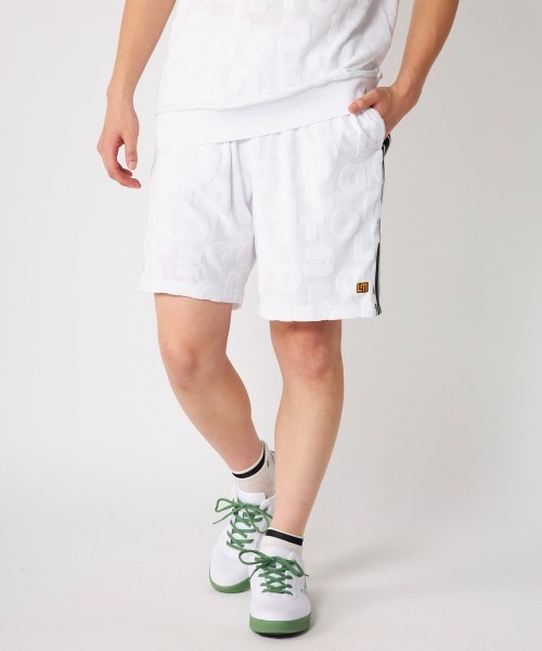 Loudmouth（ラウドマウス）の「LOUDMOUTH/ラウドマウス ゴルフウェア UVカット ストレッチ パイル ジャガード ショートパンツ（その他パンツ・メンズ・ホワイト/グリーン/ネイビー・L/M/4L/3L/LL）」の2枚目の写真