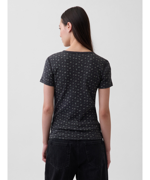 GAP(ギャップ)の「ポインテール クルーネックTシャツ半袖(Tシャツ/カットソー・レディース・ネイビー/ホワイト系その他・XXS/XL/L/M/S/XS)」の6枚目の写真