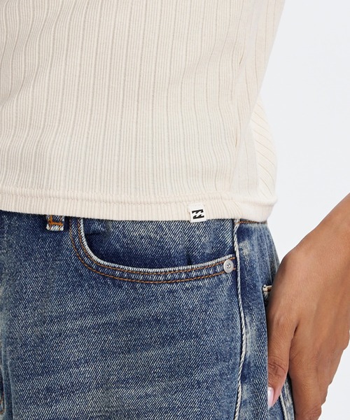 BILLABONG（ビラボン）の「BILLABONG ウィメンズ 2WAY BABY FIT RIB TE  【2026年春夏モデル】/ビラボンリブトップス（Tシャツ/カットソー・レディース・アイボリー/ブルー系その他/オフホワイト・MEDIUM）」の11枚目の写真