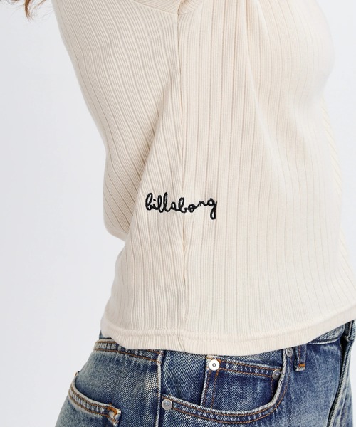 BILLABONG（ビラボン）の「BILLABONG ウィメンズ 2WAY BABY FIT RIB TE  【2026年春夏モデル】/ビラボンリブトップス（Tシャツ/カットソー・レディース・アイボリー/ブルー系その他/オフホワイト・MEDIUM）」の12枚目の写真