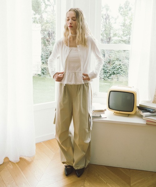 archives（アルシーヴ）の「チョーカー付ドットアソートフリルカットアンサンブル（アンサンブル・レディース・ネイビー/オフホワイト/グレー/ブラック・MEDIUM）」の9枚目の写真