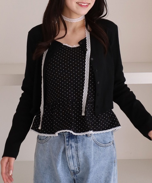 archives（アルシーヴ）の「チョーカー付ドットアソートフリルカットアンサンブル（アンサンブル・レディース・ネイビー/オフホワイト/グレー/ブラック・MEDIUM）」の11枚目の写真