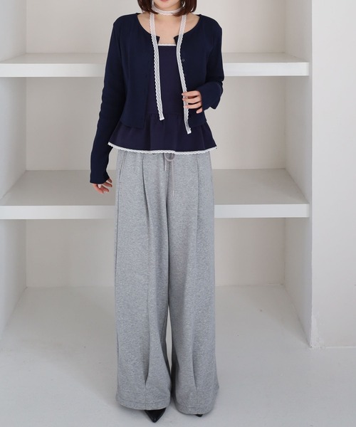 archives（アルシーヴ）の「チョーカー付ドットアソートフリルカットアンサンブル（アンサンブル・レディース・ネイビー/オフホワイト/グレー/ブラック・MEDIUM）」の21枚目の写真