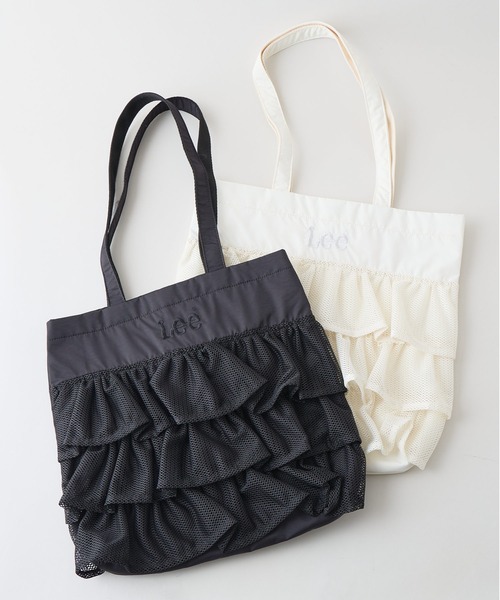 Lee（リー）の「【LEE/リー】【夏を彩る涼感メッシュ】メッシュフリル トートバッグ 大人可愛い 透け感 シアー素材（トートバッグ・レディース・ブラック/ホワイト・FREE）」の21枚目の写真