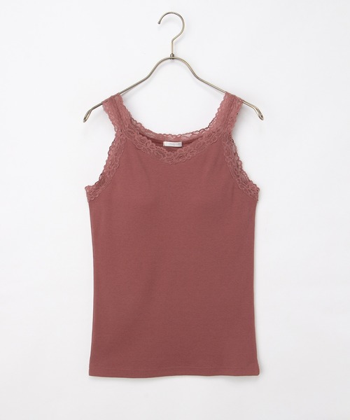 Honeys(ハニーズ)の「【UVカット・吸水速乾】カップ付レースタンク(タンクトップ・レディース・オフホワイト/ピンク系その他/ブラック・L/LL/M/S)」の15枚目の写真