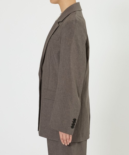 BABYLONE(バビロン)の「リネンライクシャンタンクロスジャケット(テーラードジャケット・レディース・チャコール/ベージュ・フリー)」の20枚目の写真