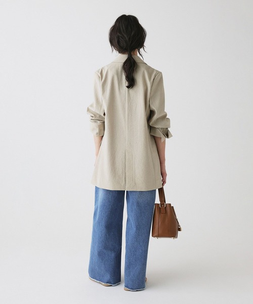 BABYLONE(バビロン)の「リネンライクシャンタンクロスジャケット(テーラードジャケット・レディース・チャコール/ベージュ・フリー)」の18枚目の写真